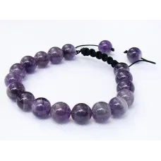 Amethyst Natural Gemstone Men's beaded bracelet all 10mm beads Amethyst Natural Gemstone Men's beaded bracelet all 10mm beads